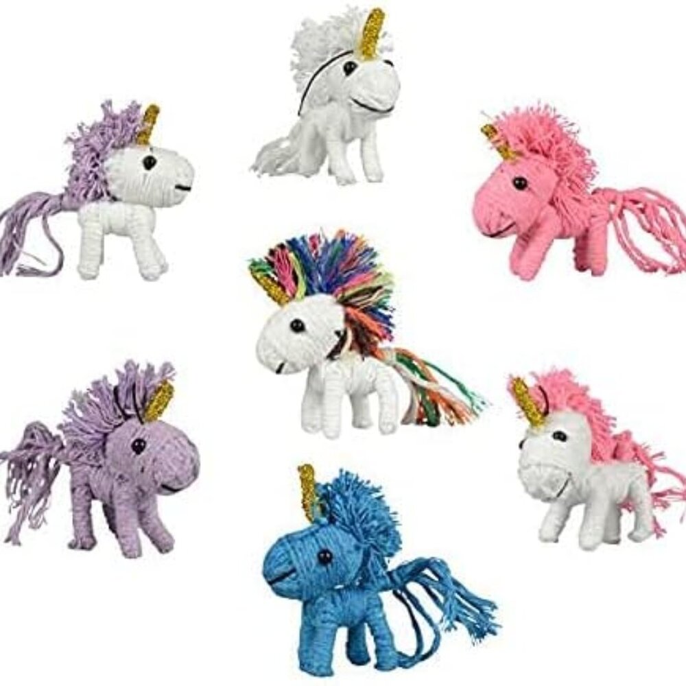 Cute Unicorn String Dolls - Set of 10 Small String Dolls and Danglers